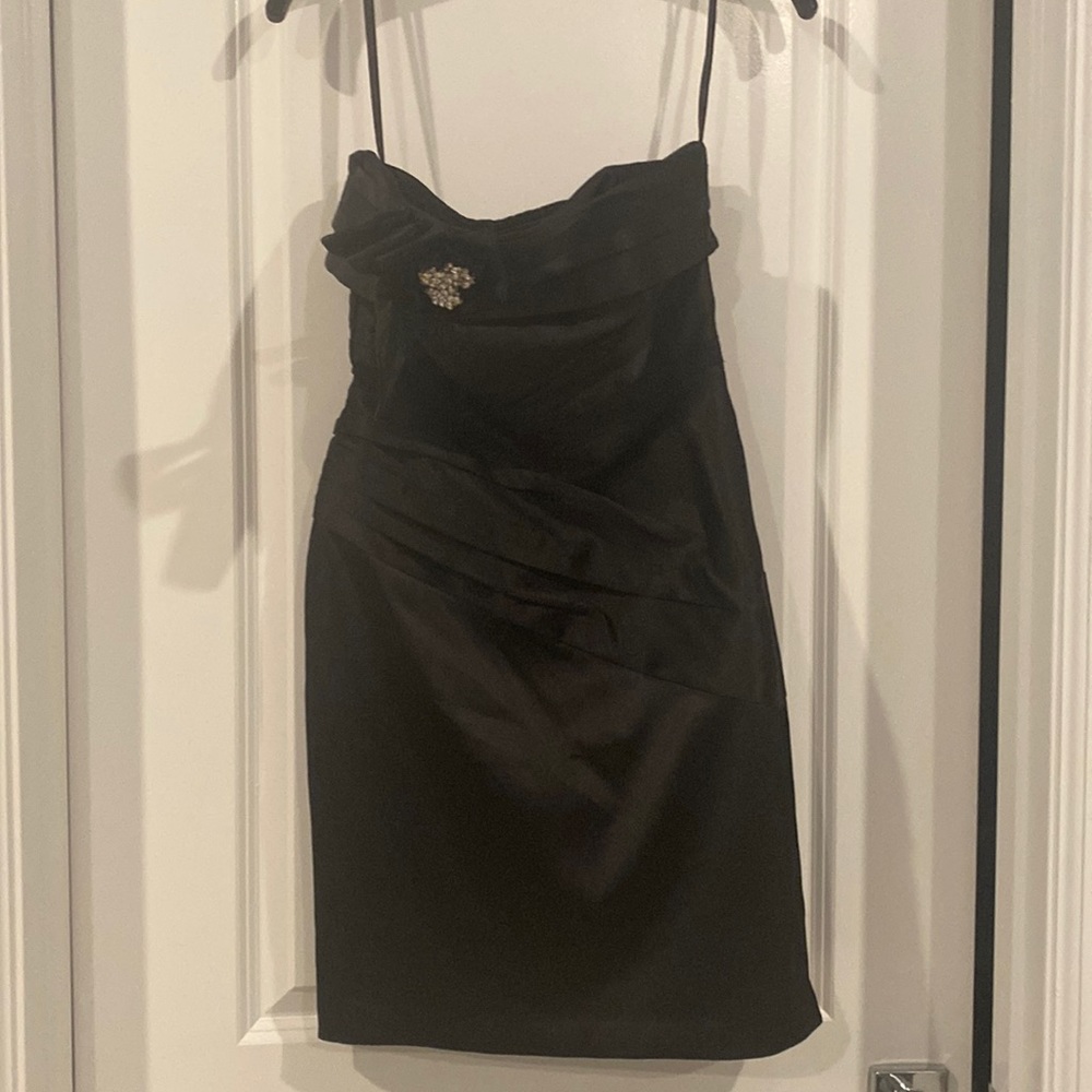 White House Black Market jeweled strapless dress.